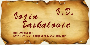 Vojin Daskalović vizit kartica